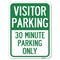 Signmission Visitor Parking Visitor Parking 30 Minute Parking Only Rust Proof Parking, A-1824-22727 A-1824-22727 - alternate 1